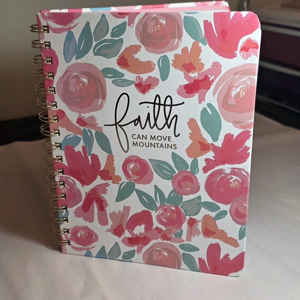 Journal Floral Faith Spiral Notebook - Pink and Green - Picture 4 of 4